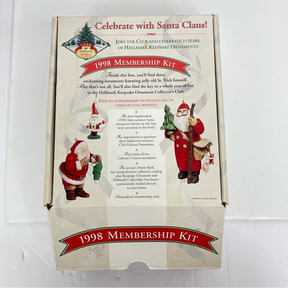 1998 Hallmark Keepsake Santa Ornament Hallmark Membership Kit Original - Picture 3 of 5